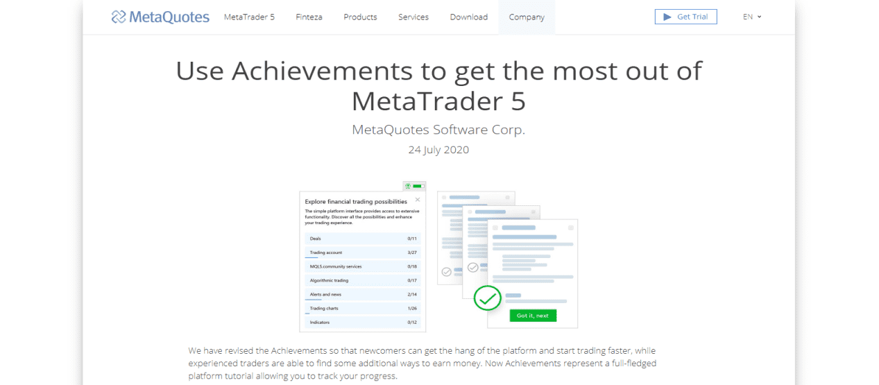 Réalisations MT5 Réalisations MT5