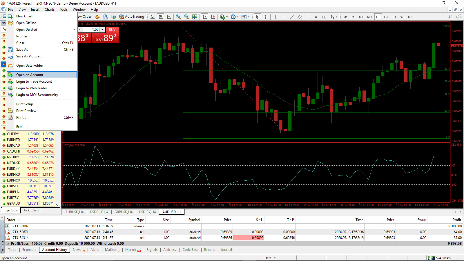 Ouvrir un compte réel MT4 Ouvrir un compte réel MT4